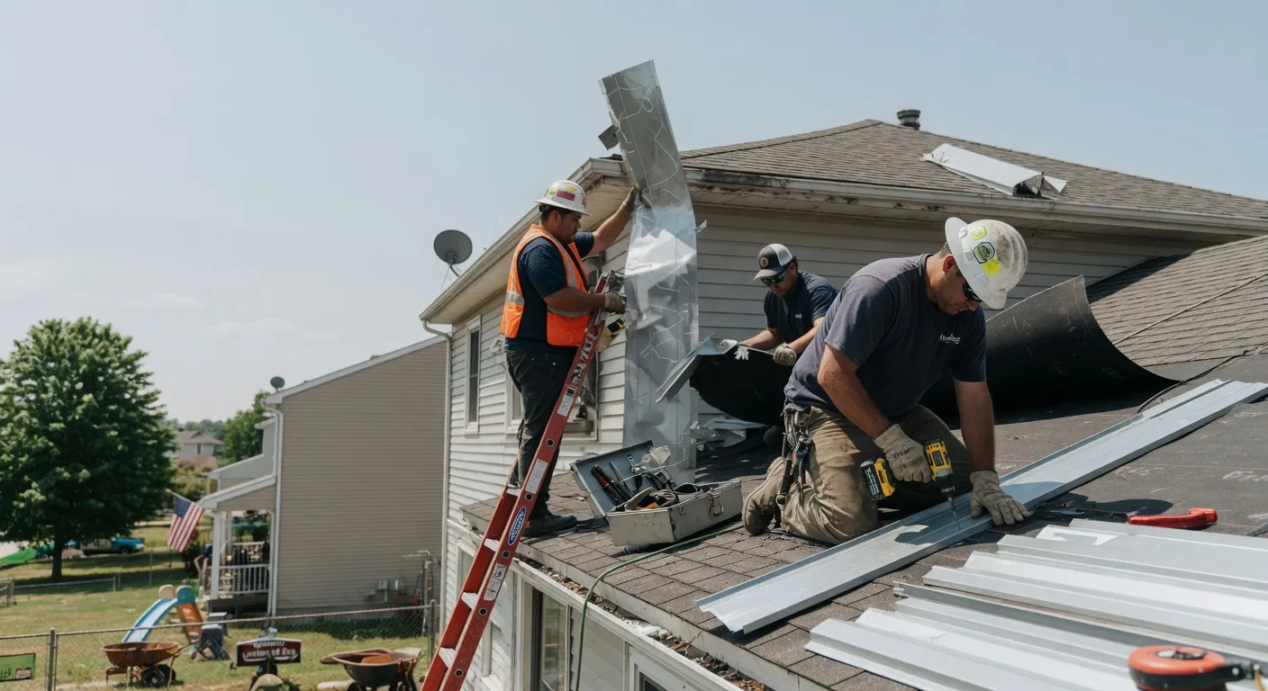 Storm Damage Metal Roof Repair in Geigertown, PA
